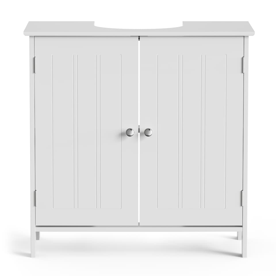 image 1 of Vonhaus Holbrook White Under Sink Bathroom Cabinet