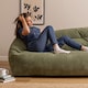 image 2 of Icon Cecilia Jumbo Cord Sofa Bean Bag, Sage Green
