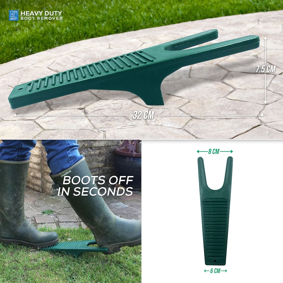 image 1 of Welly Boot Remover Boot Jack with Scraper Durable Puller for Muddy Boots