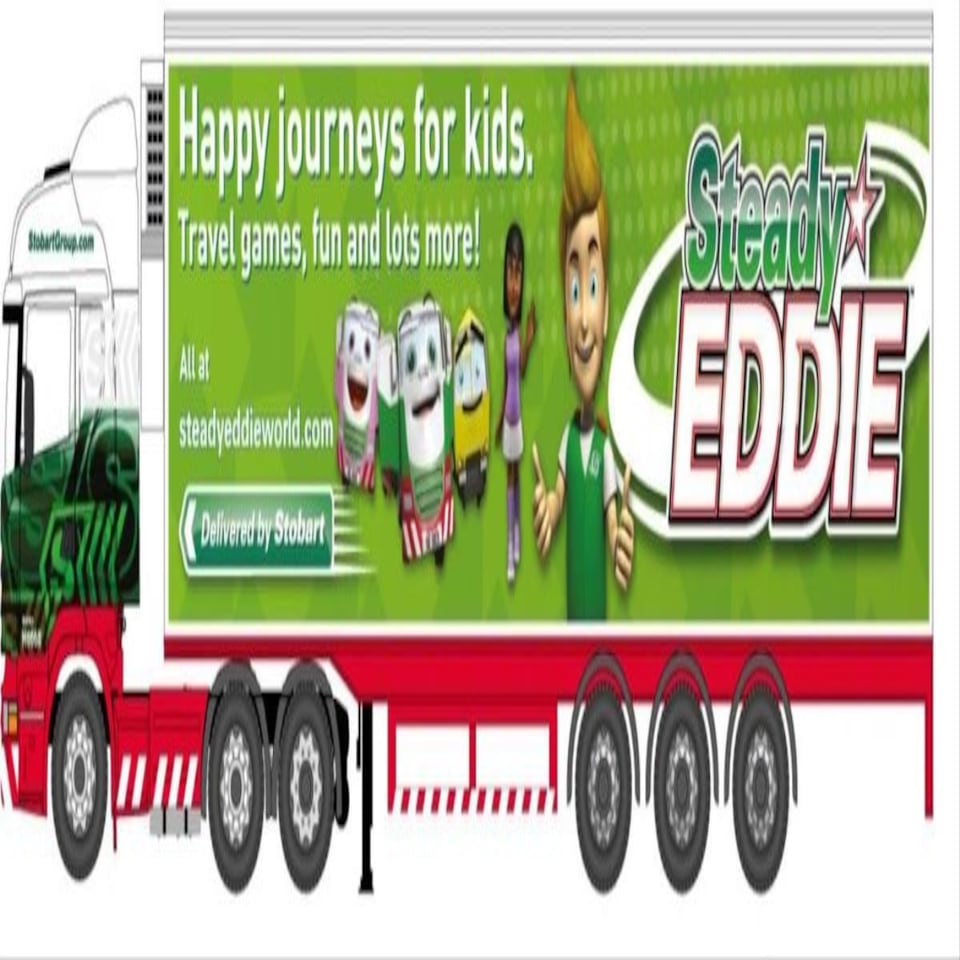 Oxford Diecast Scania Highline Fridge Trailer Steady Eddie