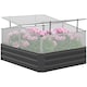 image 1 of Outsuuny Galvanised Raised Garden Bed with Greenhouse and Cover