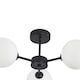 image 3 of Contemporary Chic Matte Black Ceiling Light with Opal White Globe Glass Shades