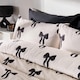 image 2 of OHS Bows 10.5 Tog Coverless Duvet with Pillowcase Bedding Set | White | Mono | Double