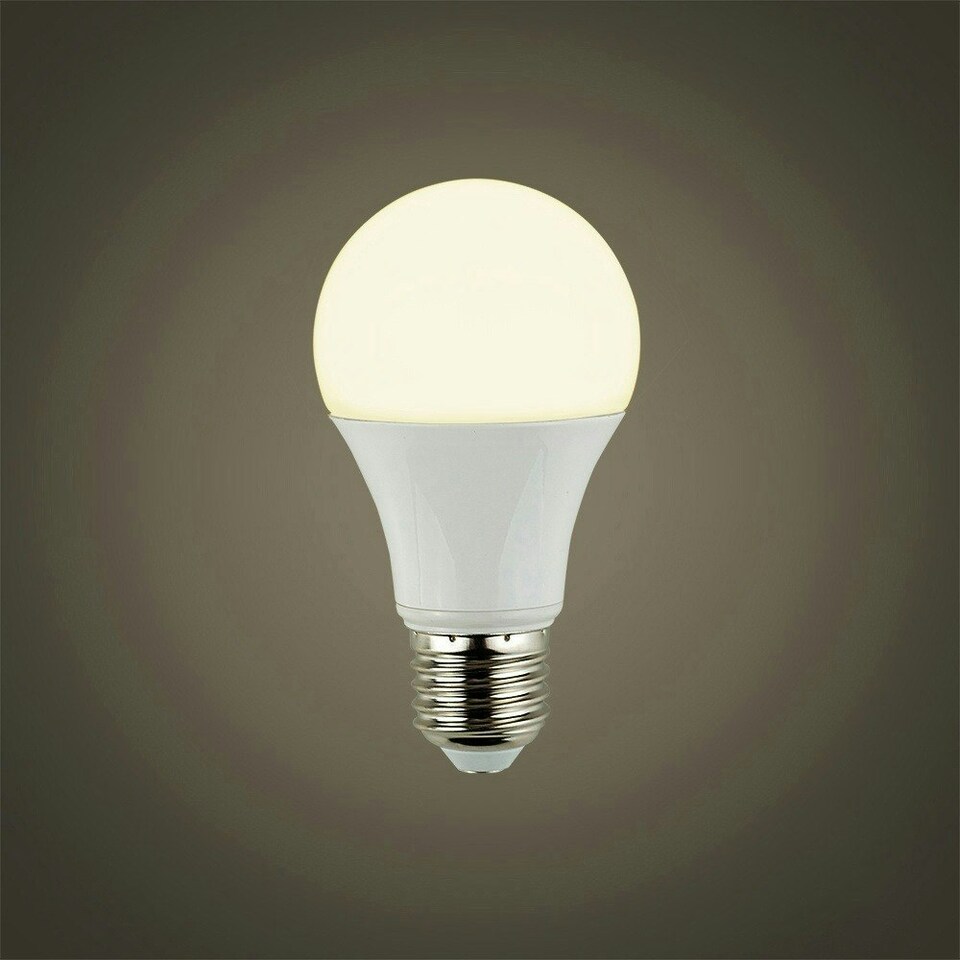 image 1 of ValueLights 6 Pack E27 White Plastic GLS LED 10W Warm White 3000K 800lm Light Bulb