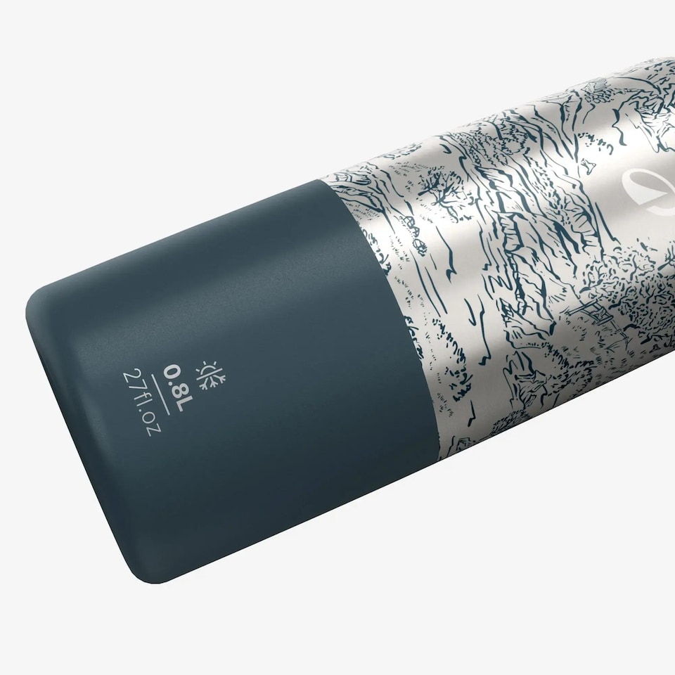image 1 of Decathlon 0.8 L insulated stainless steel flask 900 with quick-release cap for hiking