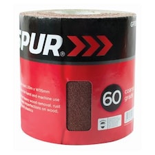 Blackspur P60 Sandpaper Roll - 10m x 11.5cm - Red
