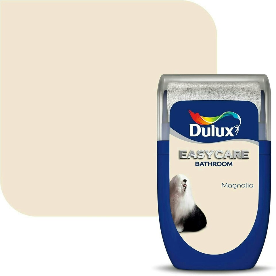 DULUX EASYCARE BATHROOM TESTER MAGNOLIA 30ML SOFT SHEEN