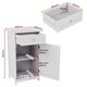 image 3 of Bath Vida Priano 1 Door 1 Drawer Freestanding Bathroom Storage Cabinet, White