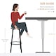 image 5 of HOMCOM Bar Stools Set of 2 Counter Height Bar Stools for Dining Room Kitchen