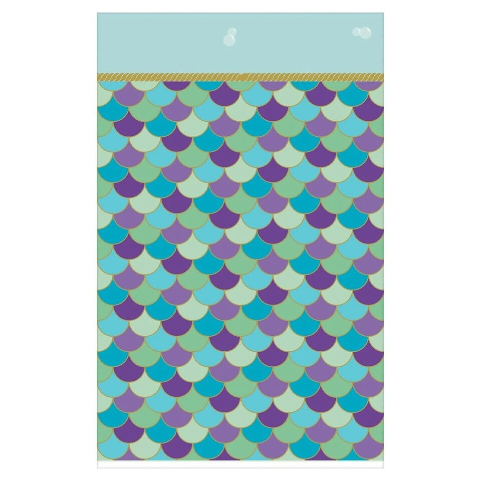 Amscan Wishes Paper Mermaid Scales Party Table Cover - Multicoloured - One Size