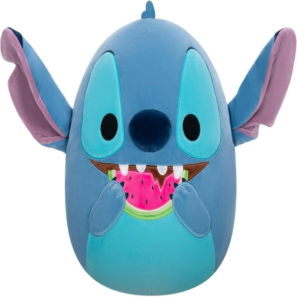 image 1 of Squishmallows - 14" Stitch Eating Watermelon Plush