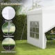image 6 of Outsunny 3 x 3 m Garden Pop Up Gazebo, Wedding Party Tent Marquee, Water Resistant Awning Canopy with Sidewalls, Windows, Carry Bag, White