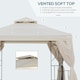 image 3 of Outsunny 3 x 3 m Garden Gazebo Double Roof Marquee Patio Wedding Party Tent Canopy Shelter with Sidewalls Beige