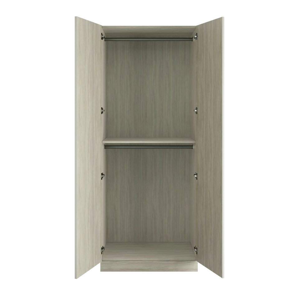 image 1 of Shaker Taupe Grey Double Wardrobe with Double Rail Grey