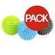 image 2 of Fitness Mad Spiked Massage Ball (Pack of 3) - Green/Blue/Black - One Size