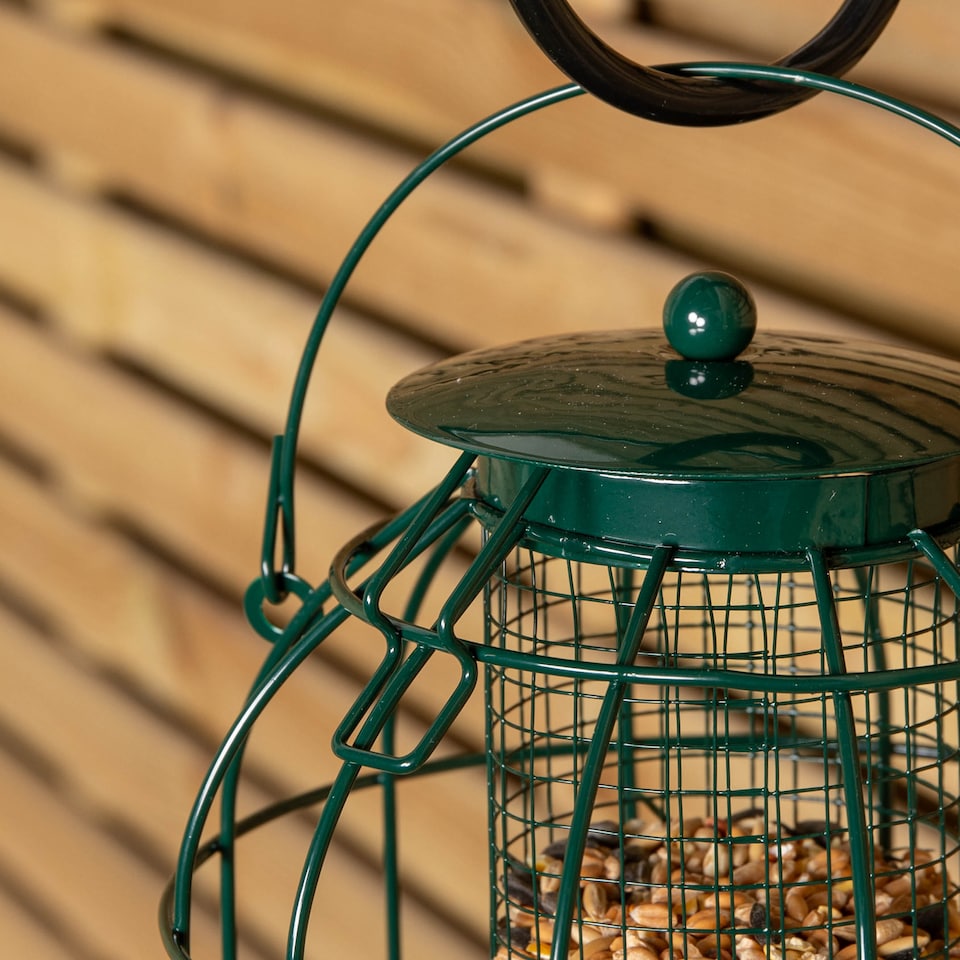 image 1 of Pack of 4 Wild Bird Hanging Nut Feeder with Squirrel Guard