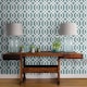 image 2 of NuWallpaper NU1691 Montauk Lattice Hemlock Peel & Stick Wallpaper, Hemlock Blue | Blue | Hemlock Blue | 2.86m² | 1
