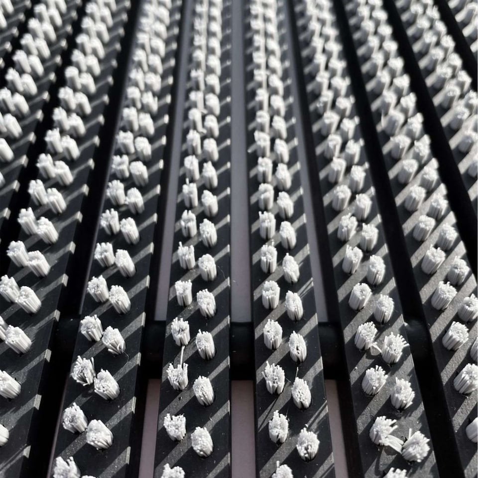 image 1 of Nicoman Aluminium Door Mat with Slats & Grey Brushes