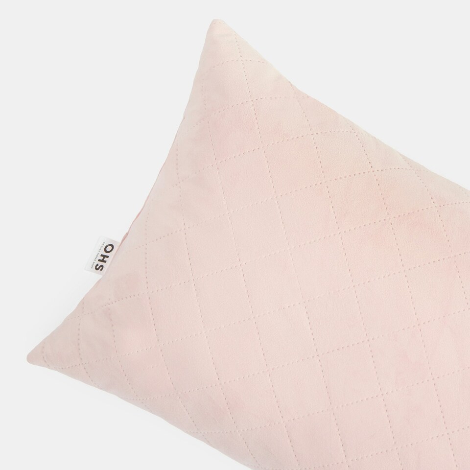 image 1 of OHS Matte Velvet Pinsonic Long Body Pregnancy Soft Plush Cosy Body Bolster Pillow Cushion Pink | Blush Pink | 45 x 135cm