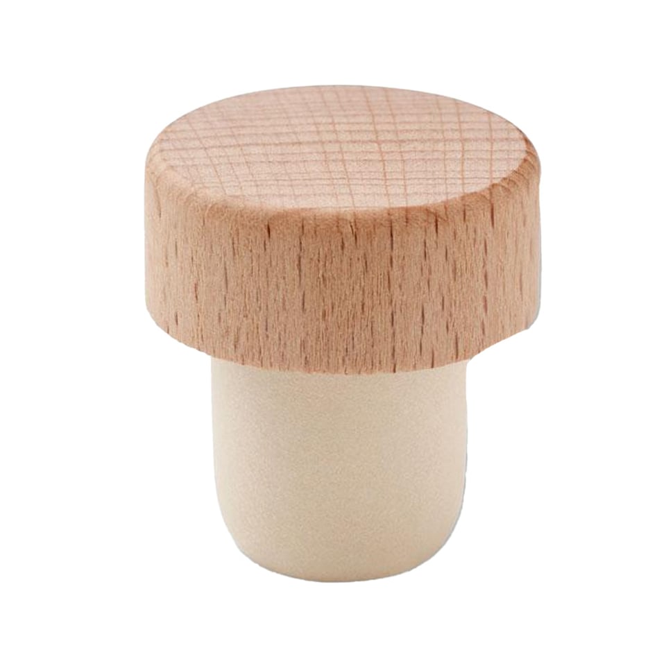 image 1 of MidOcean Bopper Beech Wood Bottle Stopper | Bronze | Wood | 1