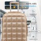 image 3 of Flight Knight Bubble Suitcase Ryanair easyJet Jet2 Approved 8 Wheel Hardcase Suitcases Cabin or Medium & Large Check-in Sizes | Cream | Champagne | Medium