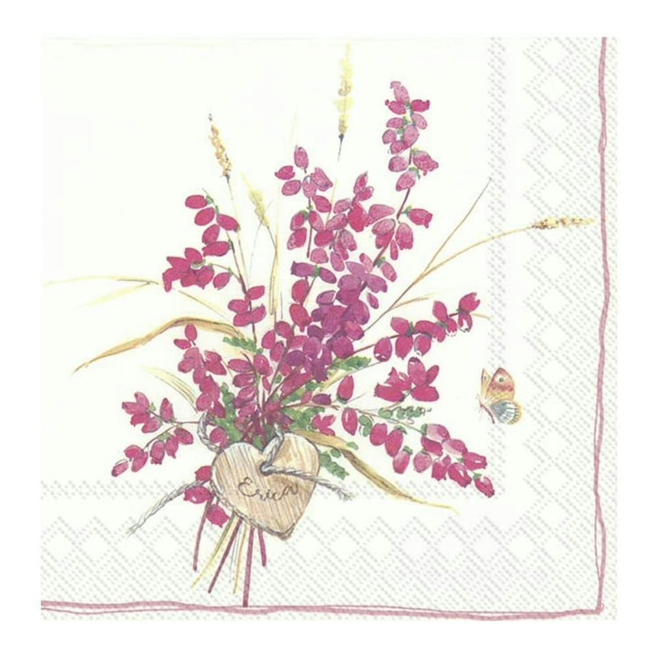 IHR Lunch Napkins Erica  33cm 3ply 20 Pack