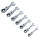 image 2 of Imperial SAE AF Stubby Flexi Headed Ratchet Spanners Spanner 5/16" - 3/4" 7pc
