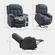 image 5 of HOMCOM Power Lift Recliner Chair with Massage, Linen Overstuffed Lift Chair for Elderly, Electric Recliner Armchair with Footrest, Remote Control and Side Pocket, for Living Room, Dark Grey | Grey | Dark Grey
