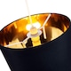image 4 of Contemporary Black Cotton 10 Inch Table-Pendant Lamp Shade with Shiny Golden Inner | Black