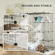 image 9 of PawHut Four-Tier Indoor Cat Cage, DIY Cat Playpen with Hammock, Ramps