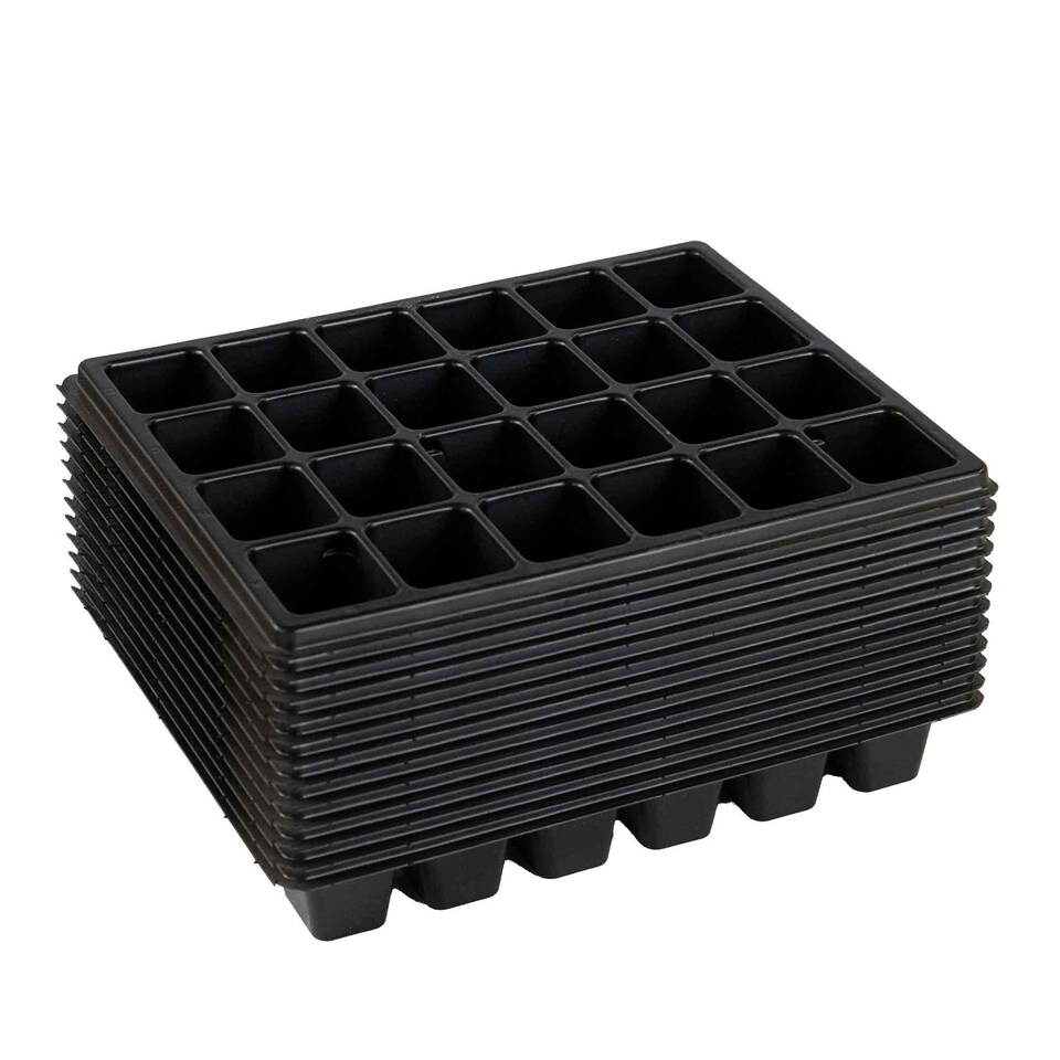 image 1 of Marshalls Garden 12-Pack 24-Cell Black Seed Trays