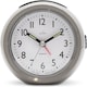 image 2 of Acctim Grace Non-Ticking Sweep Analogue Bedroom Alarm Clock | Grey | Earl Grey