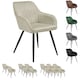 image 9 of Chair Marilyn - velvet look, quilted, continuous backrest, slim steel legs - per piece Cream | Cream/Black