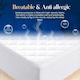 image 2 of Homes-Linen Mattress Protectors Waterproof Quilted Super Soft Cosy Anti Allergy Non Noisy Fitted Mattress Protector Single