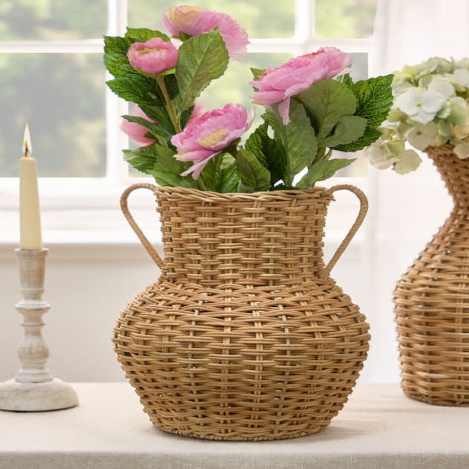 image 1 of Wicker Urn Vase N/A