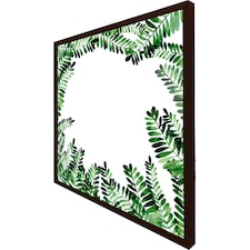 Green botanical leaves (Picture Frame) Brown | L