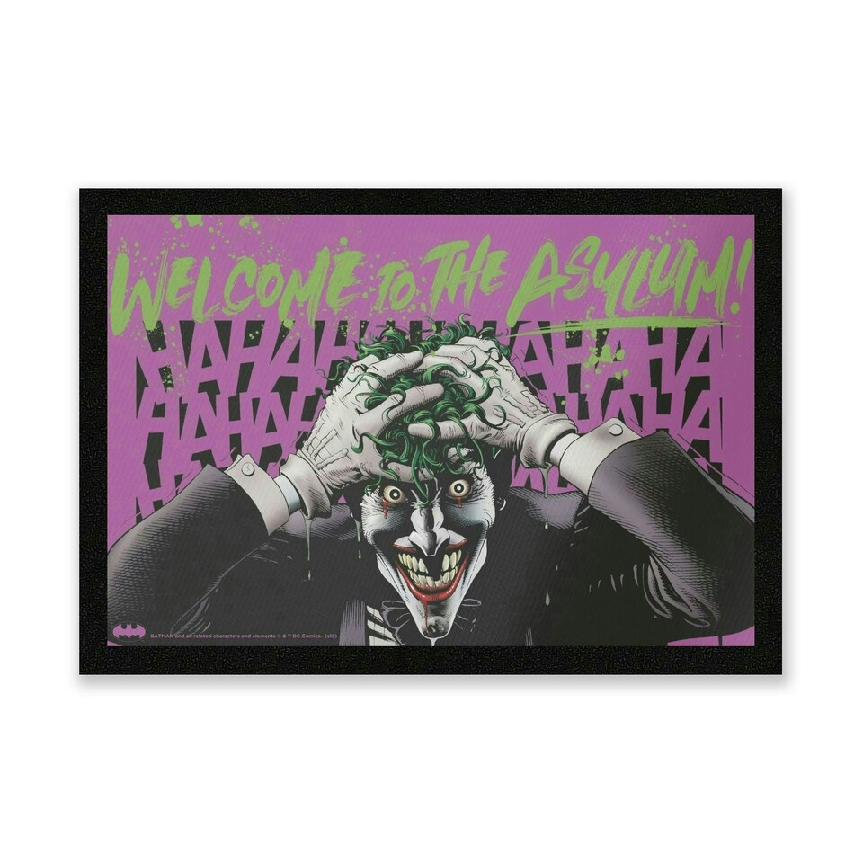 image 1 of Official Batman Core Welcome To The Asylum Entrance Mat
