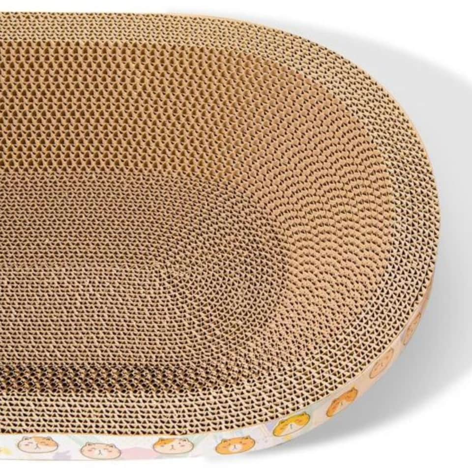 image 1 of Cat Scratcher Bed & Kitten Lounger - Durable Corrugated Cardboard Scratch Pad for Pets - For Furniture Protection & Healthy Claws