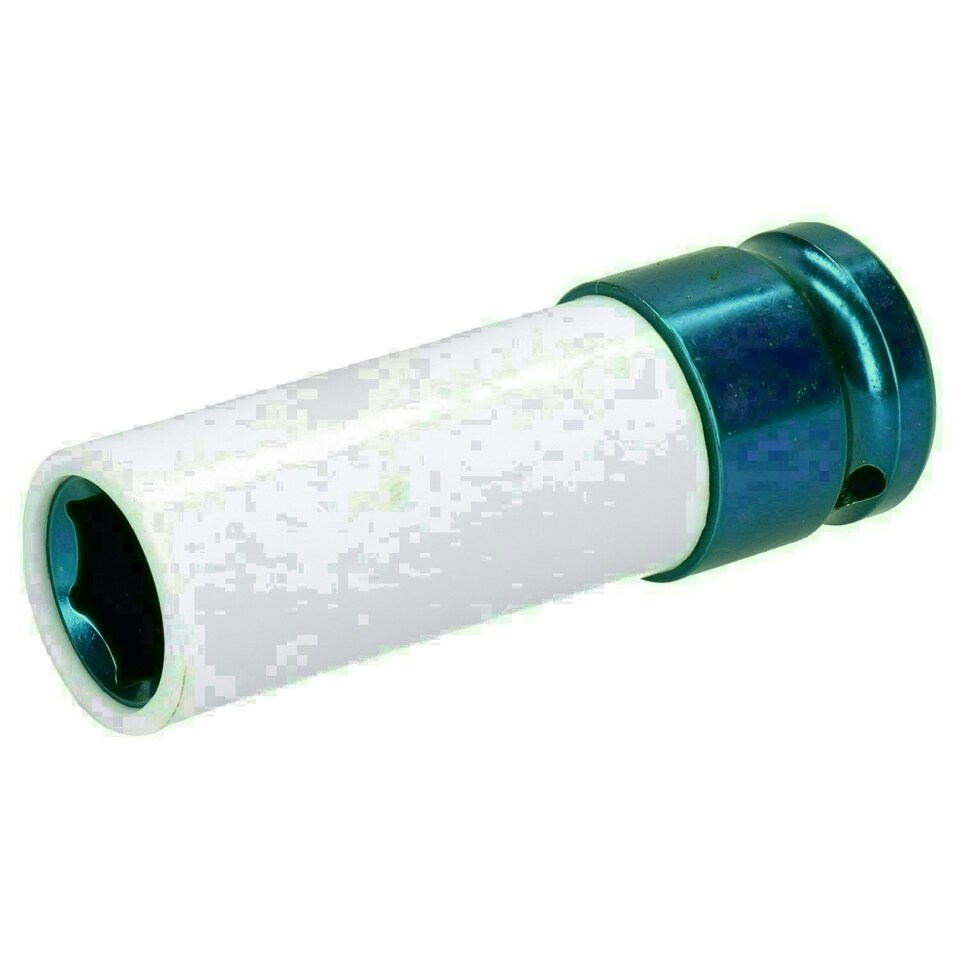 image 1 of 17mm 1/2" Drive Double Deep Alloy Wheel Nut Socket 6 Sided Single Hex