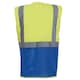 image 2 of Yoko Unisex Adult Hi-Vis Vest - Yellow/Royal Blue - 3XL