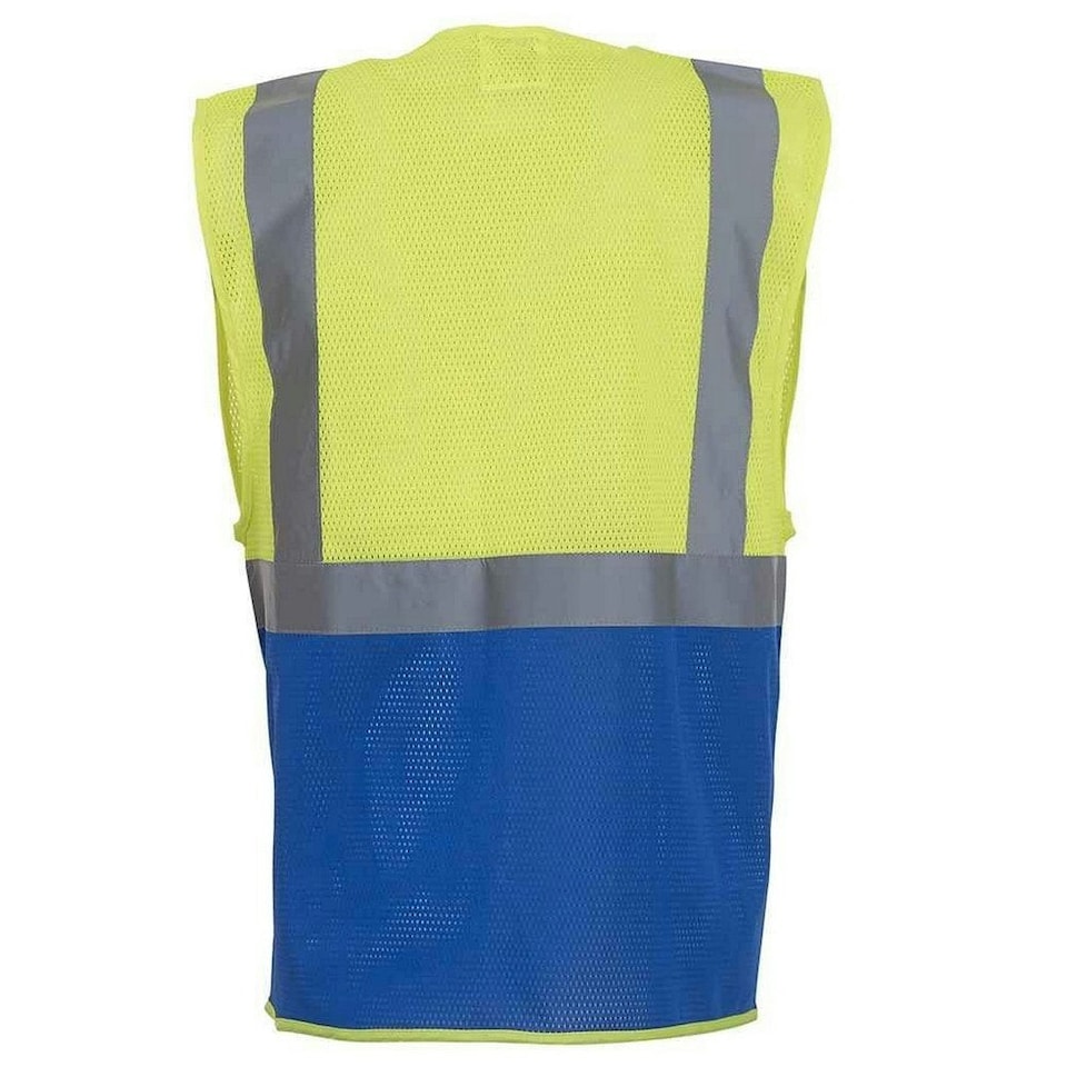 image 1 of Yoko Unisex Adult Hi-Vis Vest - Yellow/Royal Blue - 3XL