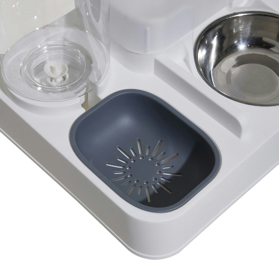 image 1 of Living and Home Pet Feeder and Water Dispenser Set | Multi