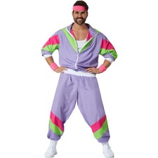 Mens Fancy Dress Costume - Retro Tracksuit | Purple | purple | L | 1
