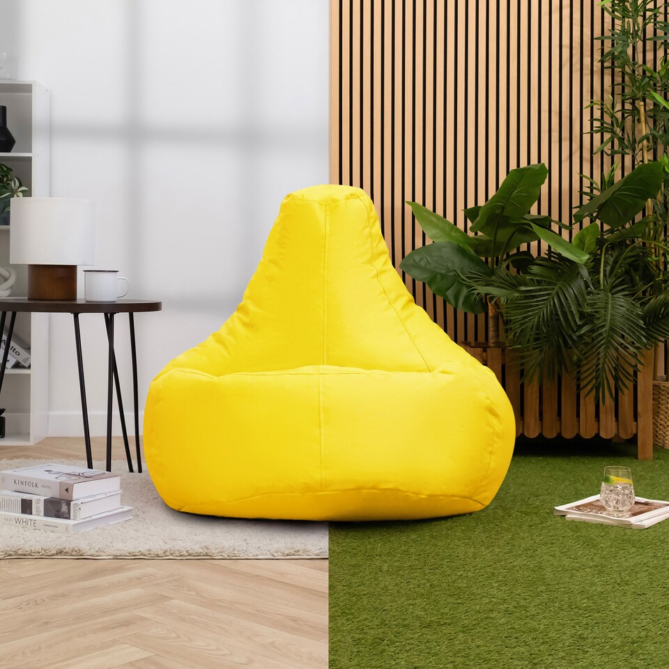 image 1 of Recliner Indoor Outdoor Bean Bag Burnt Orange Bean Bag Chair
