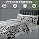 image 5 of Zebra Skin Printed Duvet Cover Set Reversible Polycotton Beddings White | Single