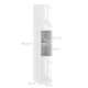image 3 of kleankin High Gloss Bathroom Floor Cabinet Storage Cupboard with Doors