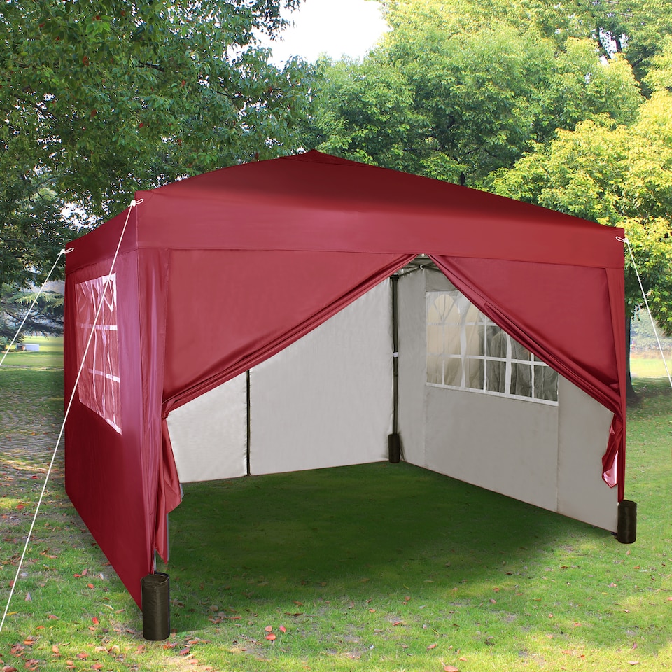 image 1 of MCC Direct Gazebo 3x3 Pop up Garden Outdoor Tent Patio Canopy Marquee with Sides