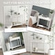 image 4 of HOMCOM Wooden Console Table with Storage Shelf Two Drawers for Entryway White 