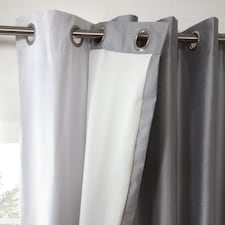 Eyelet Blackout Curtain Lining 116cm x 129cm White | White | White