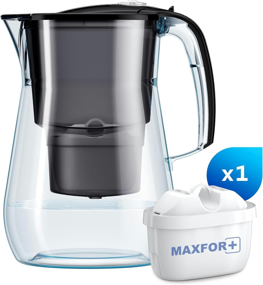 image 1 of AQUAPHOR 4.2 Litre Onyx Water Filter Jug in Black with 1 x Maxfor+ filter